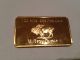 Gold Plated Bar 1 Ounce ' American Buffalo ' 100 Mills.  999 24k 1 Oz Fine Bullion Gold photo 2