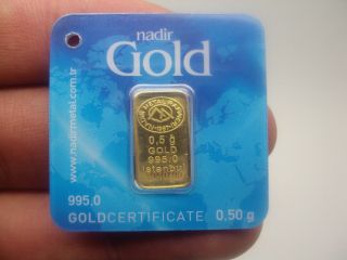 (1/2 Gram) Fine Gold 995/1000 24 K Gold 0,  50 Gram Lmba Certificate Shİpping photo