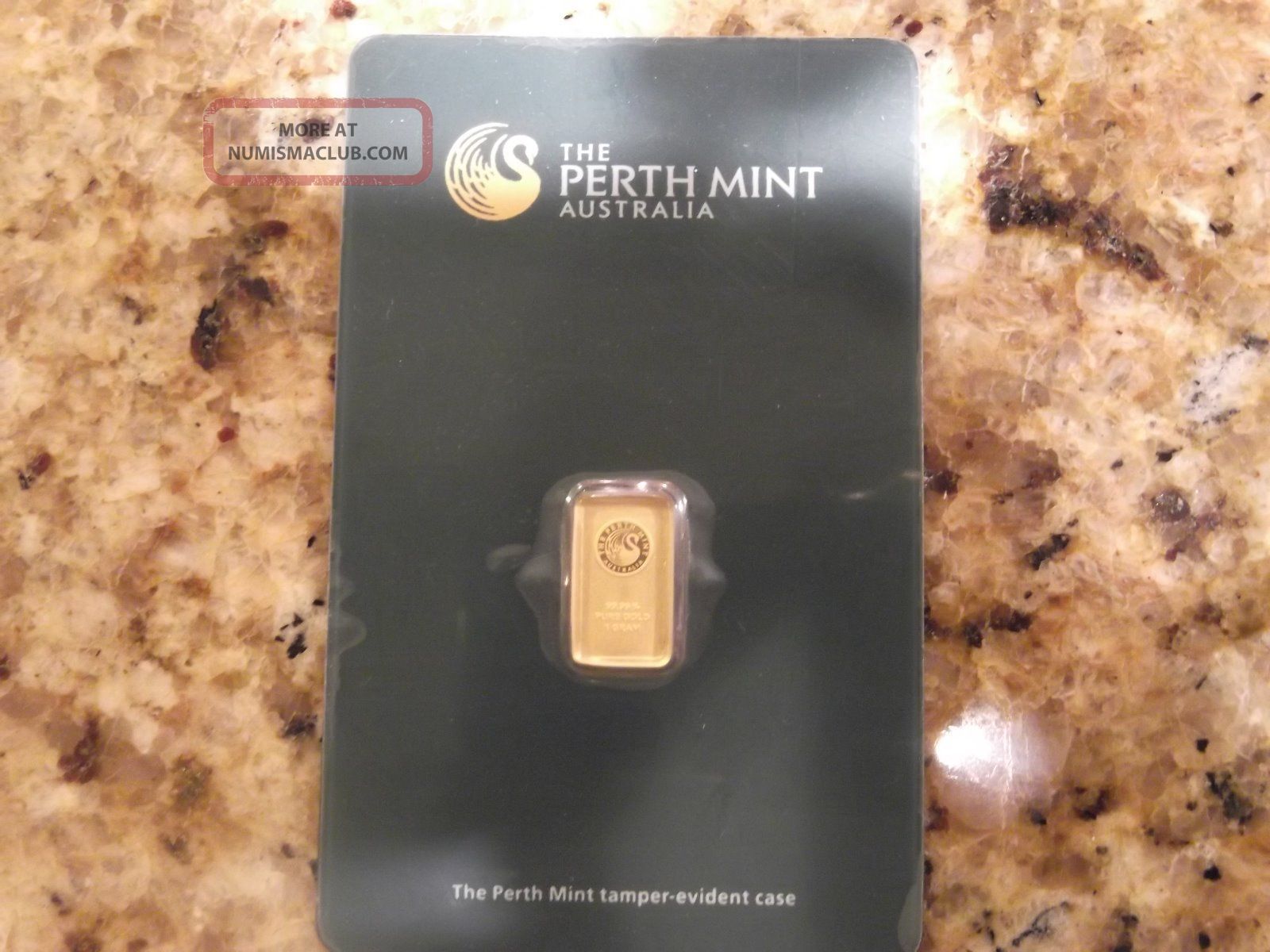 1 Gram Perth Gold Bar. 9999 Fine