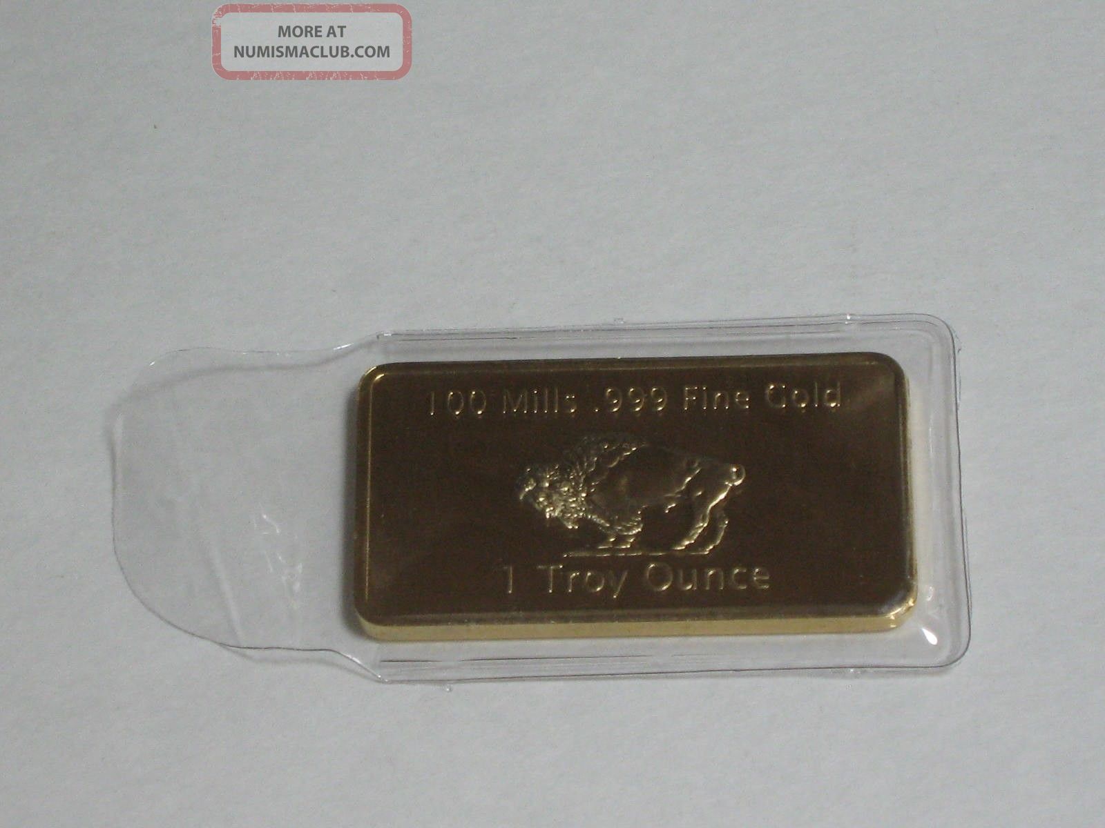 1 Troy Ounce Gold Buffalo Bar 100 Mills 999 Fine Gold 1-troy-ounce-gold-buffalo-bar-100-mills-999-fine-gold
