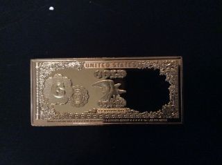 $100 Benton 24k Gold Clad Certificate photo