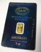 1 G Gram 999.  9 24k Gold Premium Igr / Iar Bullion Bar Ingot Goldgram Refinery Gr Gold photo 3