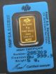 5 Gram Fortuna Pamp Suisse 24k Gold Bar.  9999 285309 Gold photo 1