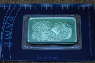 1 Oz Pamp Suisse Gold Bar.  9999 Fine (swiss Made) photo