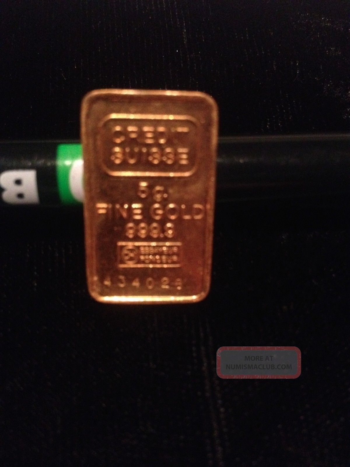 5 Gram Credit Suisse 24k Gold Bar. 9999