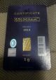 1 Gram 999.  9 Fine Gold Bar Bullion Ingot Igr Certificate Goldgram Gold photo 1