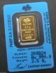 2.  5 Gram Fortuna Pamp Suisse 24k Gold Bar.  9999 208824 Gold photo 1