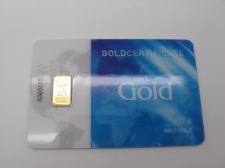 (1 Gram) 995/1000 24 K Nadİr Gold 1 Gram Fine Gold Lmba Certificate photo