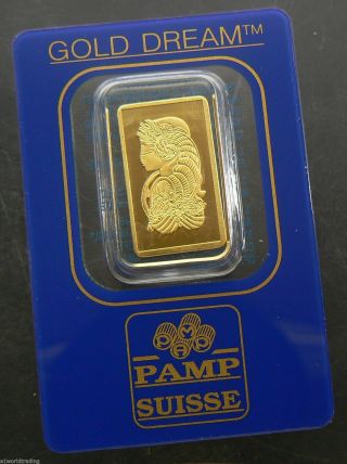 2.  5 Gram Fortuna Pamp Suisse 24k Gold Bar.  9999 177311 photo