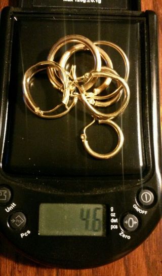 Gold Earrings For Scrap 4.  6 Grams Of 14k Gold & 1.  4 Grams Of 10k Gold photo