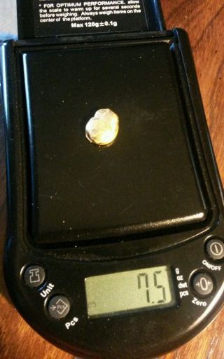 Gold Bullion 7.  5 Grams Of Near 24k Refined 2x,  Solid Gold Button photo