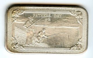Fathers Day 1973 Silver Bar 1 Oz.  999 Fine Silver Mother Lode Hucky photo