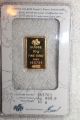 10 Gram Pamp Suisse Gold Bar.  9999 Fine (in Assay) With Certificate Gold photo 1