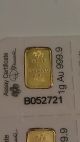 1 Gram Gold Bar Fortuna Pamp Suisse.  9999 Pure 24 Karat Gold photo 5