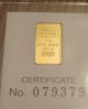 1 Gram Credit Suisse Statue Of Liberty Gold Bar (w/assay) 999 Gold Gold photo 1