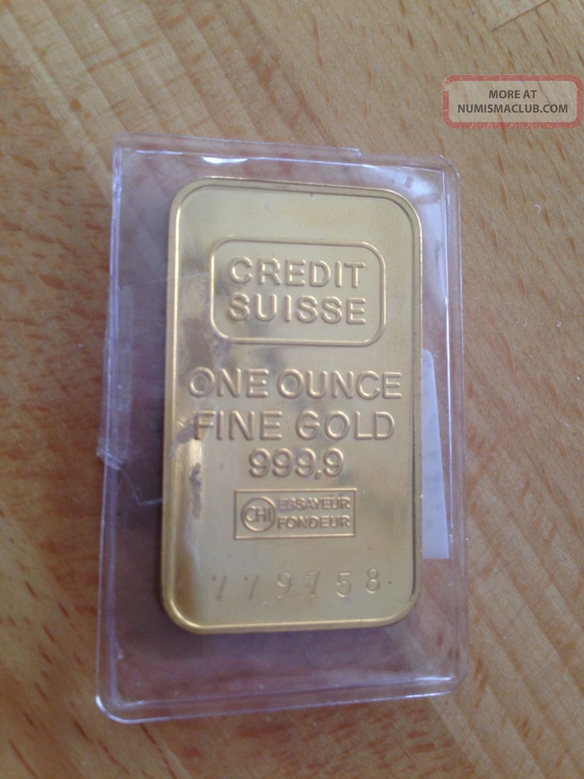 Credit Suisse One Ounce 999 9 Fine Gold Bar