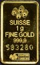 Pamp Suisse 1 Gram.  9999 Fine Gold Bar Gold photo 1