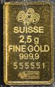 Solid Gold Bar 2.  5 Grams Lady Fortuna Cornucopia Pamp Suisse Pure 999.  9 Gold photo 1