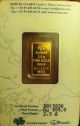 2.  5 Gram Pamp Suisse Gold Bar W/assay Card Gold photo 1