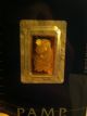 2.  5 Gram Pamp Suisse Gold Bar W/assay Card Gold photo 2