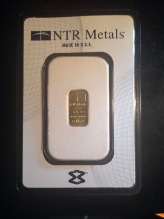 1/10 Oz.  9999 Fine Gold Ntr Metals photo