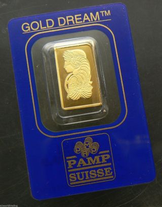 2.  5 Gram Fortuna Pamp Suisse 24k Gold Bar.  9999 225710 photo