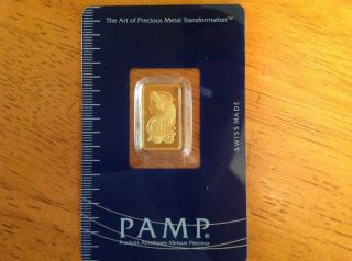 Pamp Suisse 5 Gram.  9999 Gold Bar photo