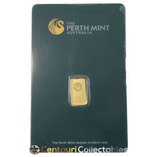 Perth 1 Gram Gold Bar 9999 In Assay Card photo