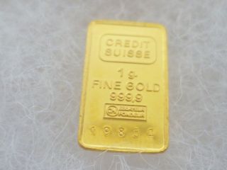 Credit Suisse 1 G Gold Bar photo