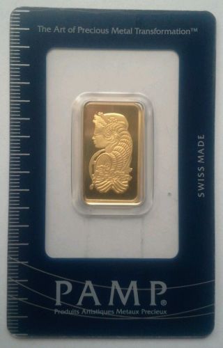 Pamp Suisse 10 Gram 999.  9 Fine Gold Bar W/ Assay Certificate photo