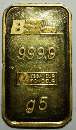 Bsi 5 G Gold Bar photo