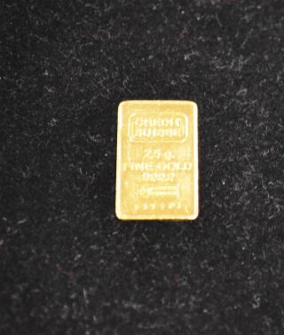 Credit Suisse 24kt 2.  5g.  999 Fine Gold - - - Penny Start, photo
