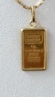 Credit Suisse 1 Gram Fine Gold 999.  9 W/14k Bezel Pendant - - H2077 Gold photo 1
