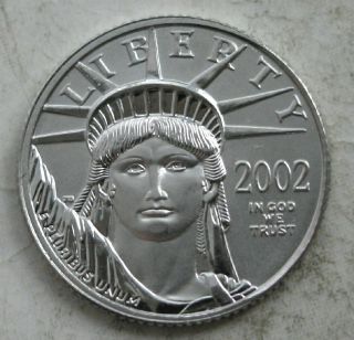 2002 Platinum 1/10th Oz American Eagle.  Gem Bu photo