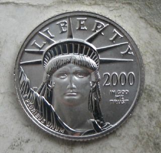 2000 Platinum 1/10th Oz American Eagle.  Gem Bu photo