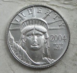 2004 Platinum 1/10th Oz American Eagle.  Gem Bu photo