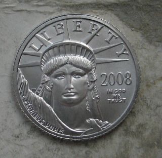 2008 Platinum 1/4 Oz American Eagle.  Gem Bu photo