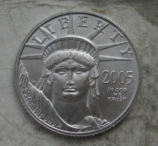 2005 Platinum 1/4 Oz American Eagle.  Gem Bu photo