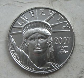 2007 Platinum 1/10th Oz American Eagle.  Gem Bu photo