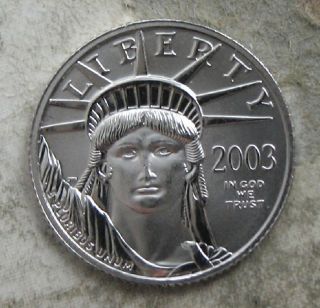 2003 Platinum 1/10th Oz American Eagle.  Gem Bu photo