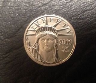 2000 Platinum 1/10th Oz American Eagle.  Gem Bu photo