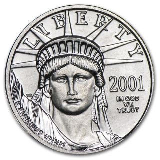 Platinum 2001 1/10 Oz American Eagle Brillant Uncirculated photo