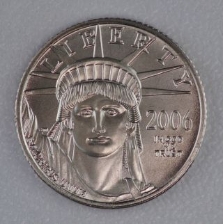 2006 $10 American Platinum Eagle 1/10 Oz.  9995 Unc Us Coin 6492 photo