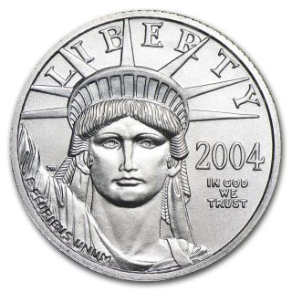2004 1/4 Oz Platinum American Eagle Coin - Brilliant Uncirculated - Sku 153 photo