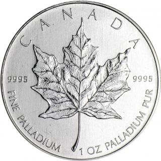 Canada Palladium Coin Canadian Maple Leaf 1 Oz Random Year photo