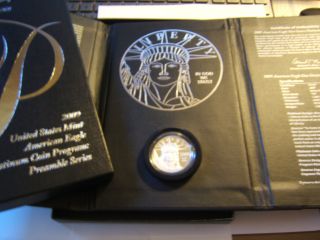 2009 W $100 Proof Platinum Eagle W/ Us Packaging photo