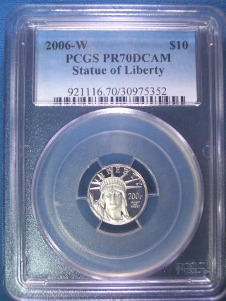 2006 - W Platinum Pcgs Pr70 Dcam Proof Eagle $10 Dollar $450,  Pop Only 247 photo