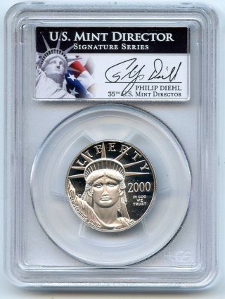 2000 - W $50 Platinum American Eagle Pcgs Pr69dcam Statue Of Liberty Hucky photo