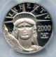 2000 - W $50 Platinum American Eagle Pcgs Pr69dcam Statue Of Liberty Hucky Platinum photo 1