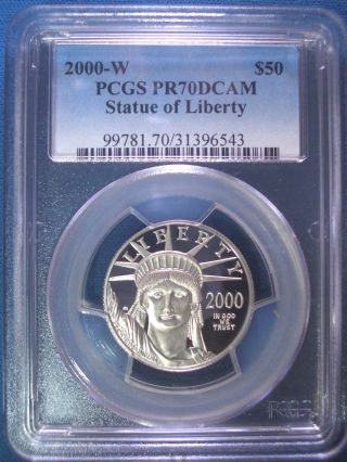2000 - W $50 Platinum Pcgs Pr70 Dcam Proof Eagle Dollar $1,  350,  Pop Only 296 photo